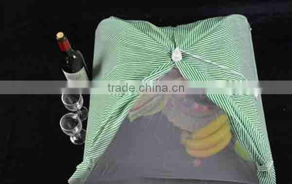 metal and cloth mesh table food cover