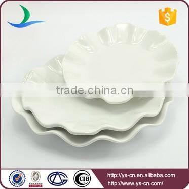 Wholesale ceramic kitchen flower shaped plates for pasta