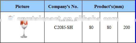 lead free crystal glassware drinking water goblet hot selling high quality wine glasses colored stem goblet