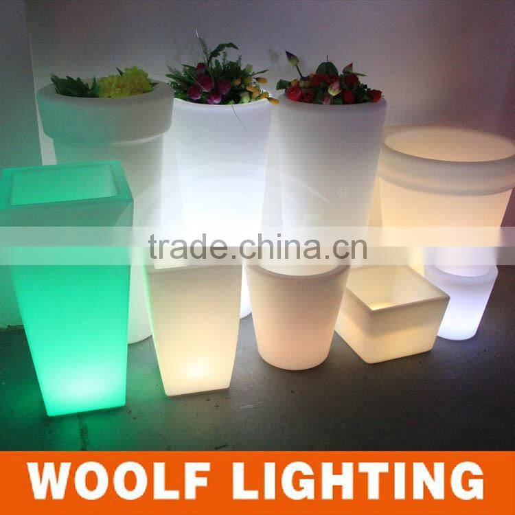 outdoor illuminated led flower pot for wedding