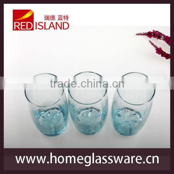 wholesale 370ml coloured drinking glass cup / tumbler glass