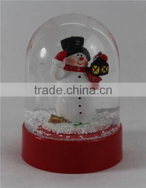 Acrylic snowman snow globe for gifts decoration