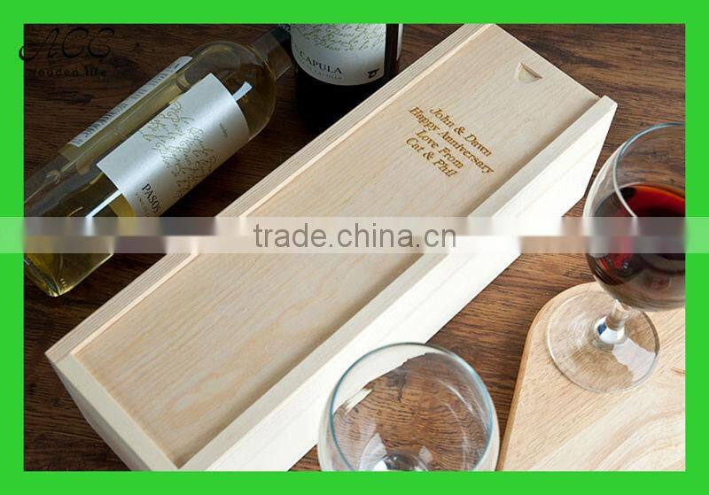 Personalized wooden wine box Custom wooden wine box