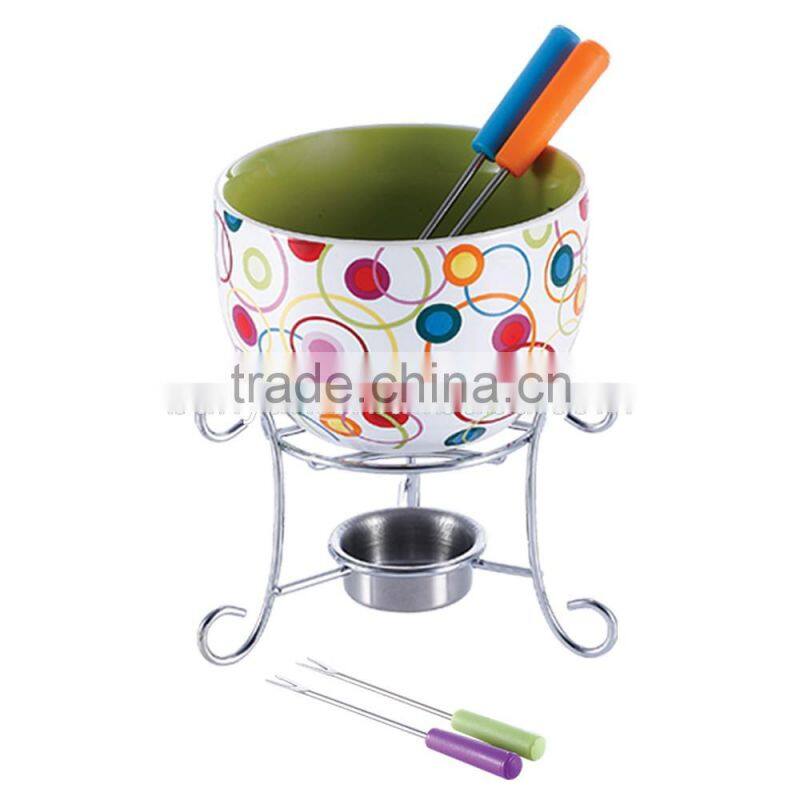 Amazon Hotsale Ceramic Bowl Melting Cheese Chocolate Multi-Purpose Fondue