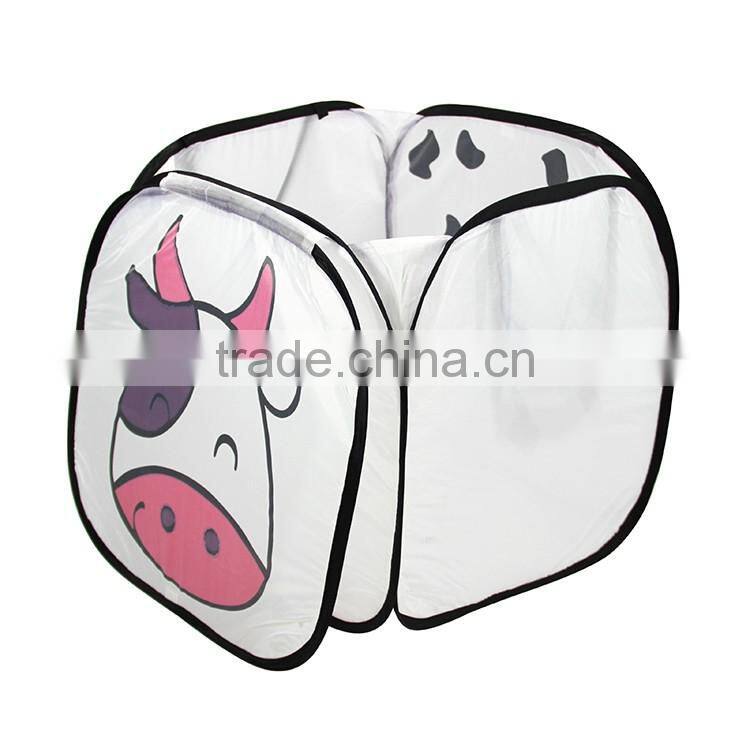 Kids Cartoon Pop Up cow Laundry Storage Hamper