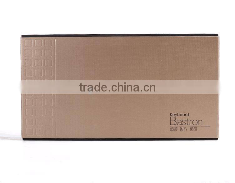 Newest Fashion Glass Touch LED Backlit Universal Wired Keyboard Transparent Glass LED Touch Keyboard