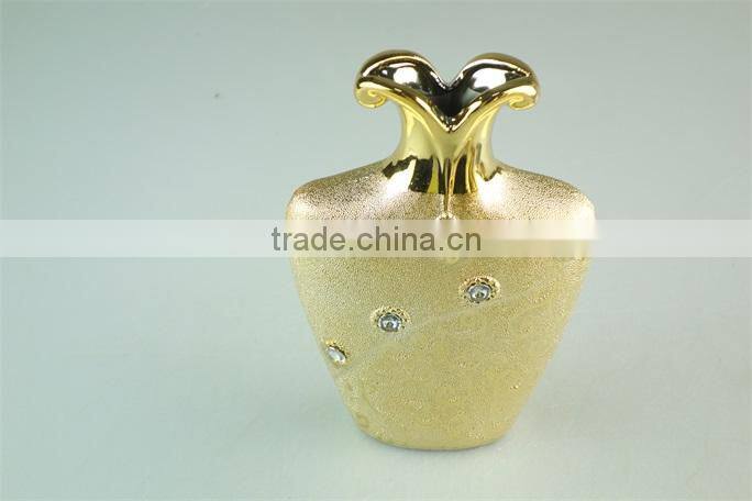 wholesale Ceramic Vases, 2015 latese fashion electroplated gold ceramic vase