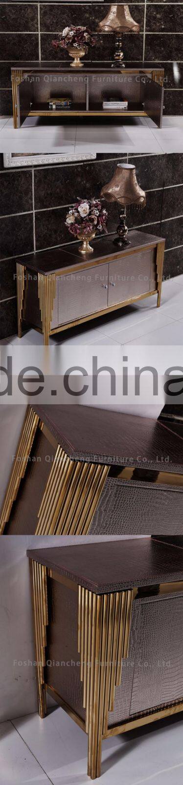 hot sale MDF top golden console table home furniture