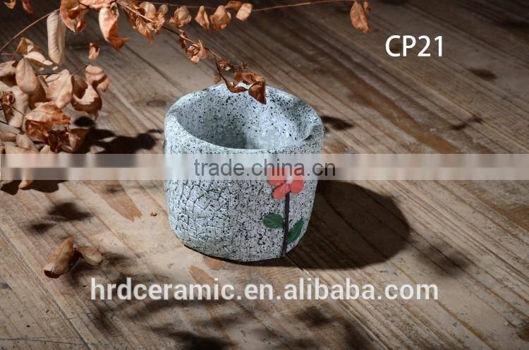 Cement garden outdoor flower pot and planter ornaments