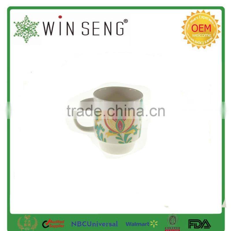 Colorful dinnerware ceramic coffee mug with ring
