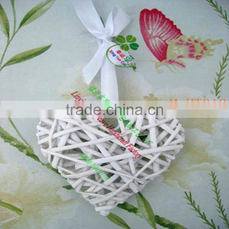 Christmas wicker hearts hanging gift pendants