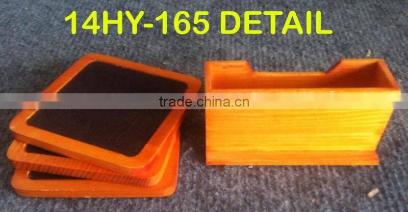 High quality factory supply wood coaster set wholesale