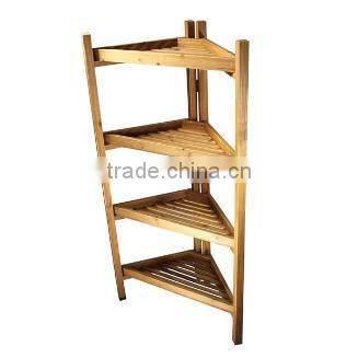 Decoration wooden diaplay corner shelf