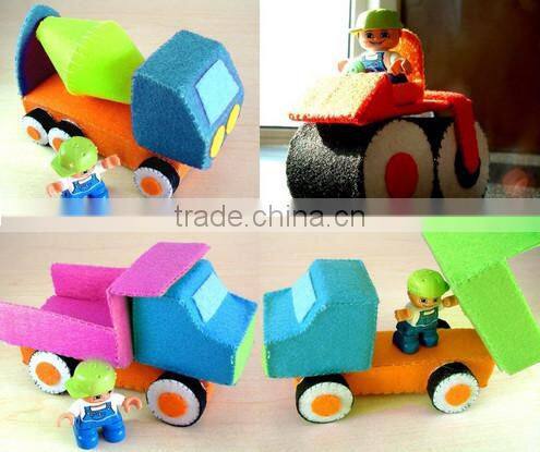 hot sale high quality handmade promotional new product handmade eco friendly cheap wholesale felt cute truck shaped toy