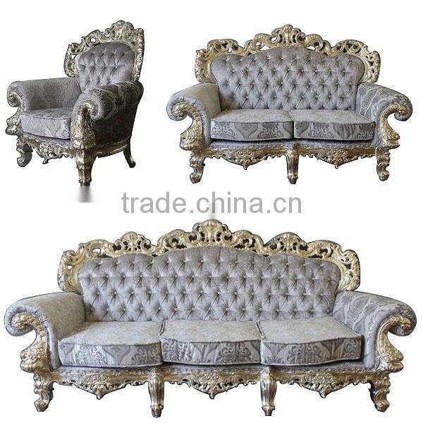 MS-1406-02&MS-1407-02&MS-1408-02 American style furniture sofa set in silver finish