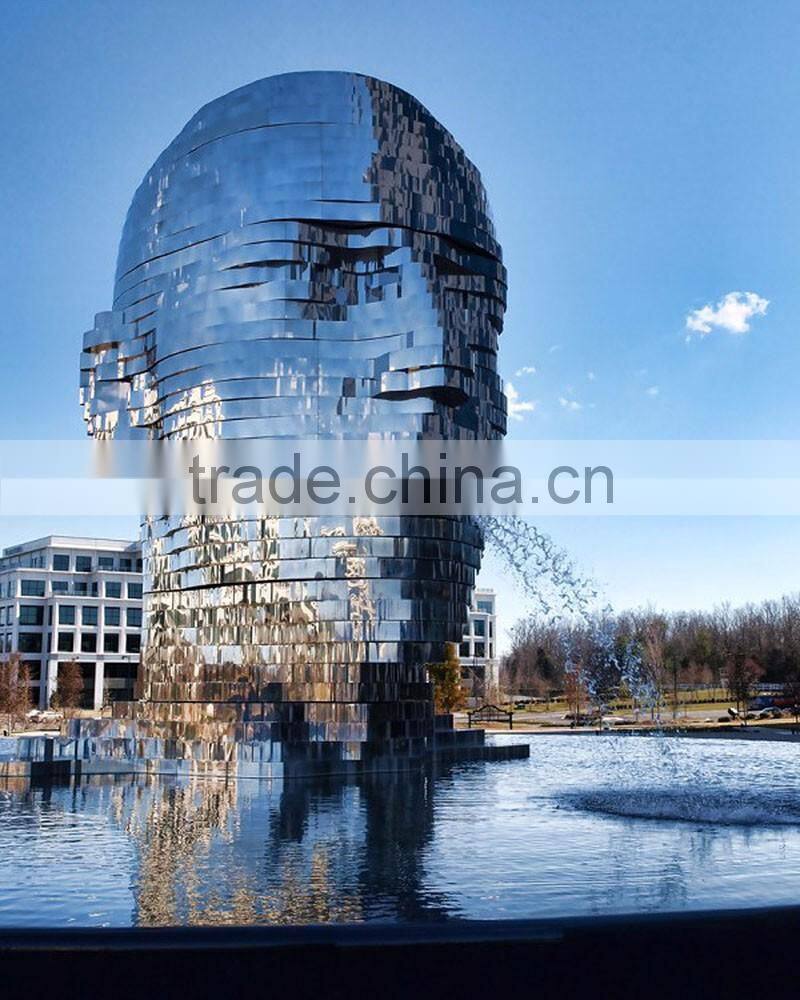 modern outdoor garden decoration metalmorphosis moving water sculpture