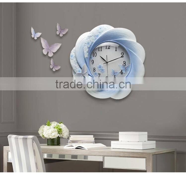 M27B Momoda Living room Creative modern fancy elegant 3D flower wall clock quiet quartz decoration large wall clock