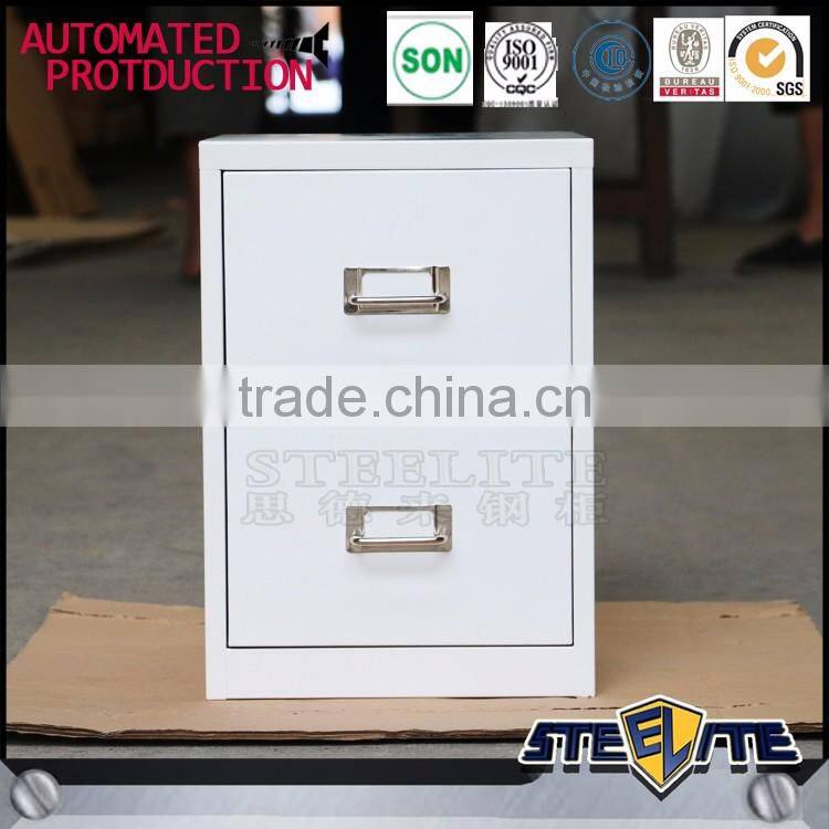 Space saving home furniture red color 2 drawer file cabinet