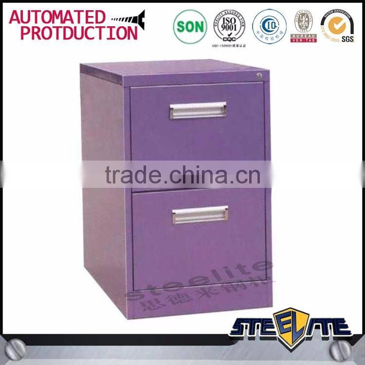 Metal office furniture 2 drawer colorful steel hanging file cabinet