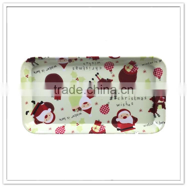 Blossom flower printed custom melamine tray for coffee / tea time