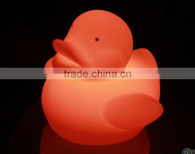 yollow color led lighting decoration duck for kids playing