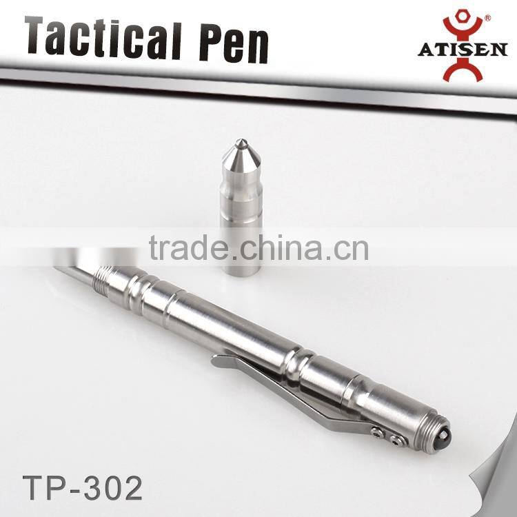 Self defense tool , Tactical ball point pen,glass breaker 2 in 1 with iron box TP-302