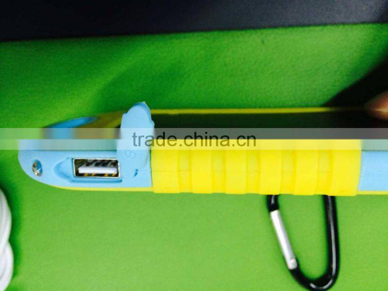 waterproof Solar power bank capacity 10000mAh with AC charger and USB cord for mobile phones and USB devicecs
