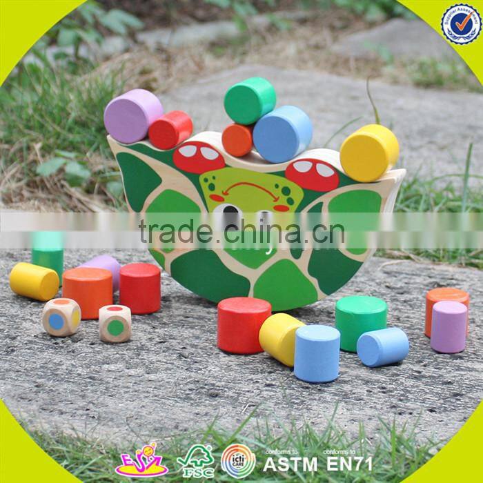 wholesale top sale wooden cube balance toy for kids cheap wooden cube balance toy DIY colorful wooden cube balance toy W11F048