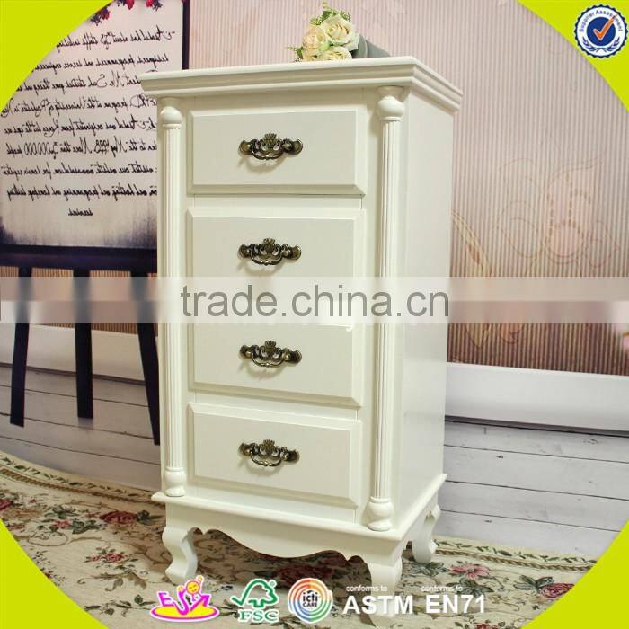 2017 New design white wooden bathroom storage cabinets high quality solid wooden bathroom storage cabinets W08H066