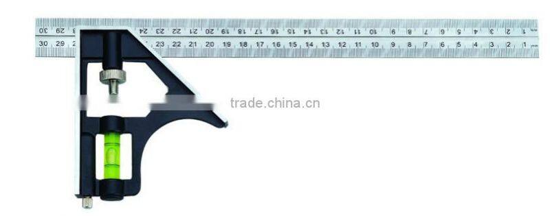 high quality square ruler level with vial combination square ruler