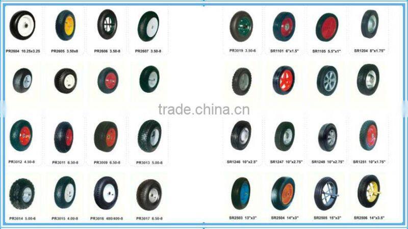 bearing dia 14 16 20 25mm steel rim air / pneumatic Wheel 4.00-8