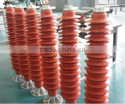 Electrical power transmission pole with fiberglass composite