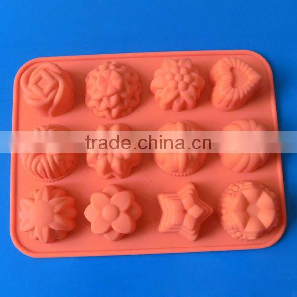 Different Shape Silicone Cake Mold,orange