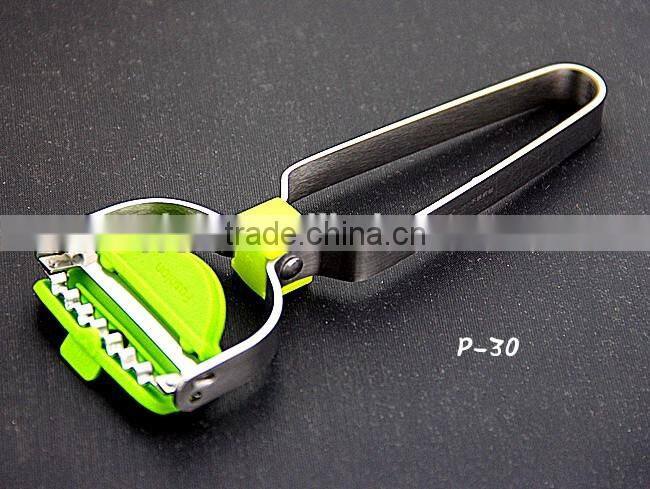 P029 Kasun gadget potato slicer Stainless Steel coconut Y Peeler in green with fridge magnets