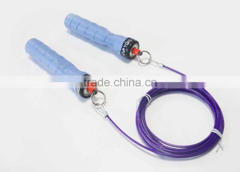 Factory wholesale private label speed skipping jump rope with pp handle