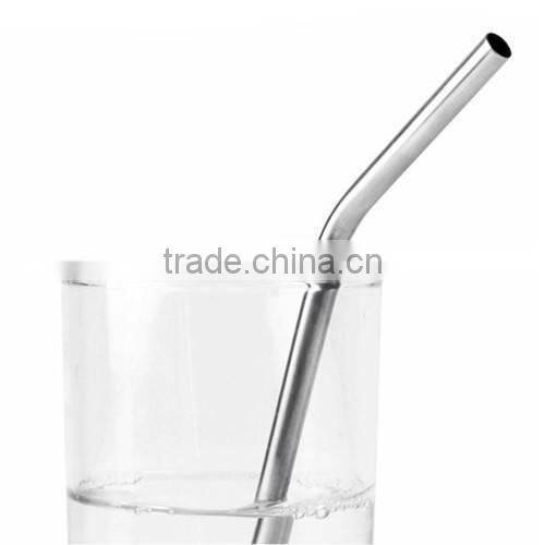 Bent Drinking Straw 4pcs/Set Metal Straw