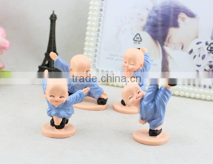 Mini CUTE fashional Resin decoration ,Zakka furnishing articles creative Shaolin kung fu boy Creative resin gifts