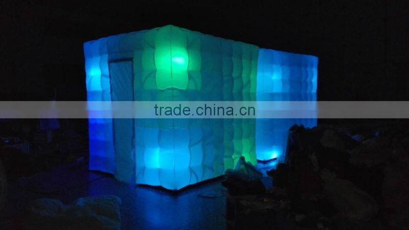 Factory Main Push LED Photo Booth Inflatable Cube Booth With New Portable Photo Booth