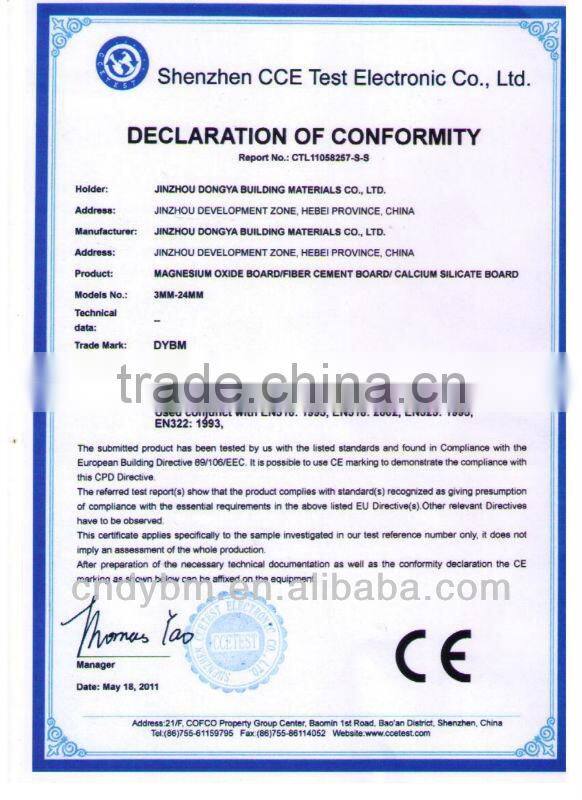 jinzhou develop mdf fiber cement board