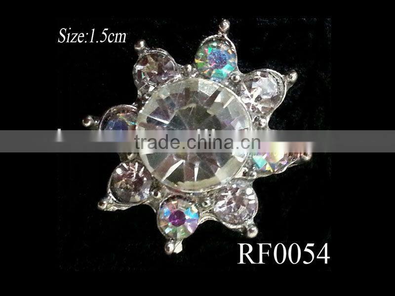 RF 0057 Wholesale 4/5" garment crystal rhinestone shank button