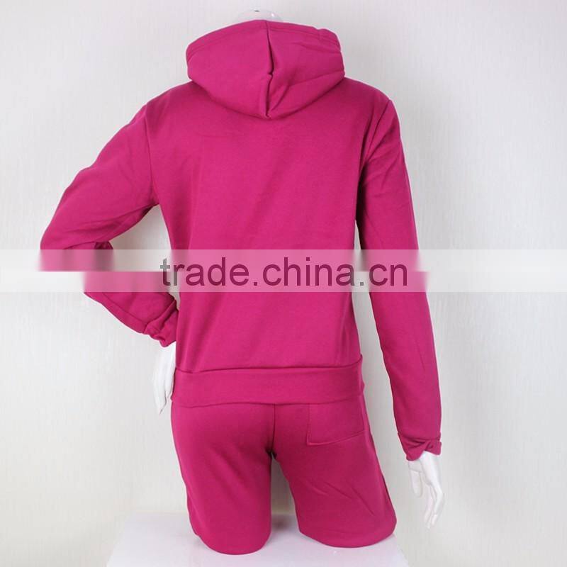 Fleece Pullover Tracksuit Women Clothes 2pcs Stocks
