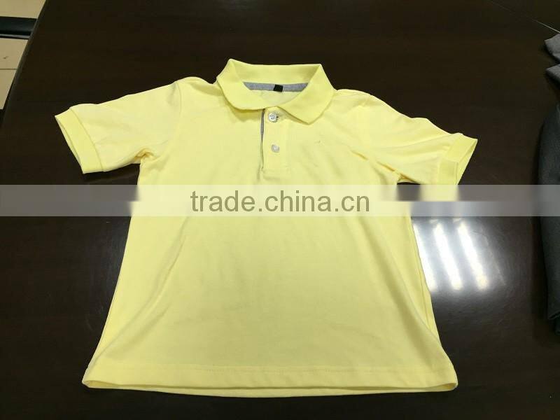2016 unisex school uniform polo shirt 100% cotton School kids Polo t-shirt