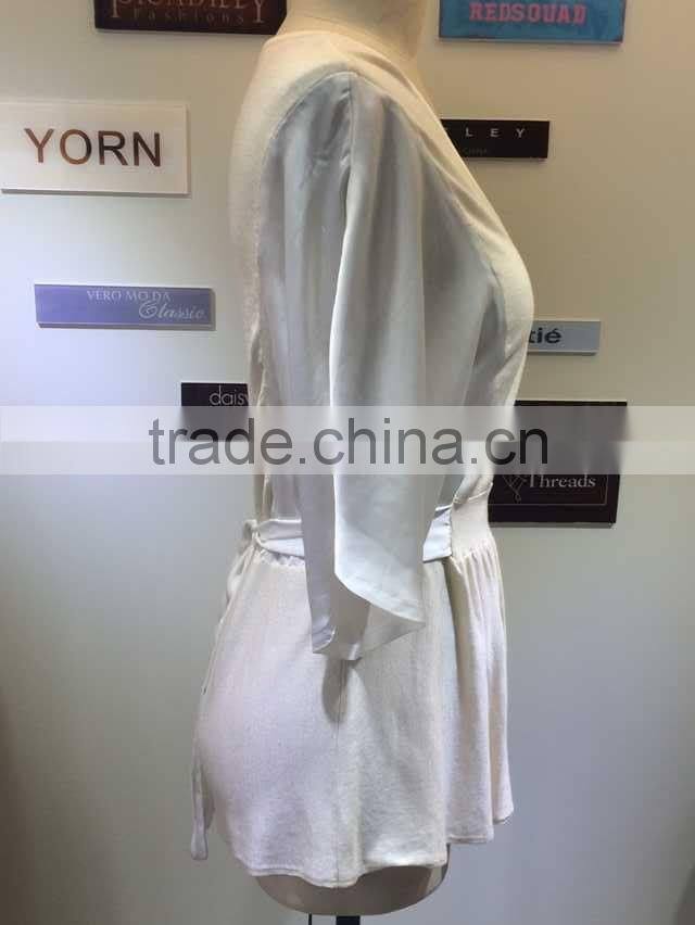 lady sweater fashion design garment cardigan with silk