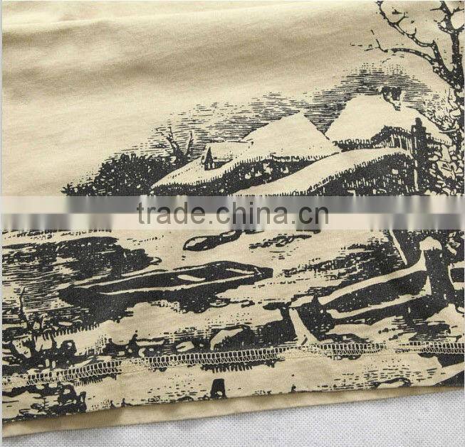 Jeep classical enzyme washed mens tee shirt with patched shoulder