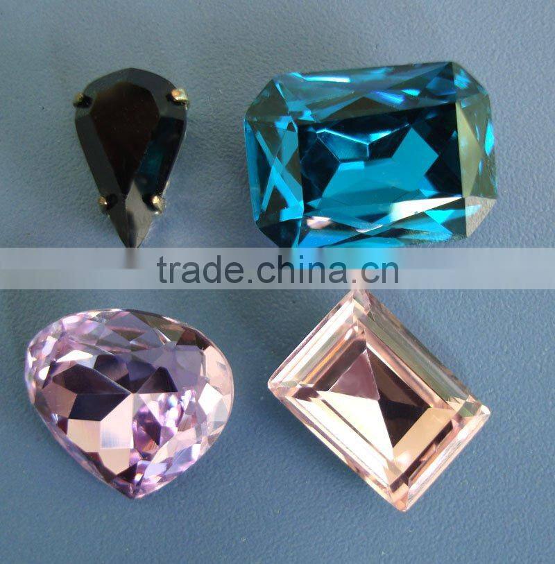 clothing or garment accessory crystal and galss bead