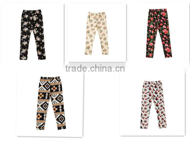 2017 fashion design baby leggings,100% cotton,baby plants.