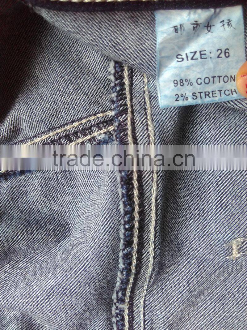 GZY Guangzhou stock lots sexy high waist slim fit lady jeans