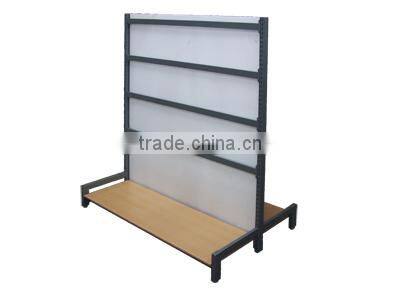 Acrylic island gondola shelving