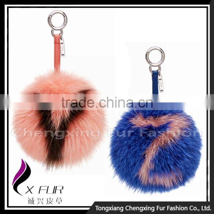 CX-R-38 China Wholesale Fox Fur Keychain Customized
