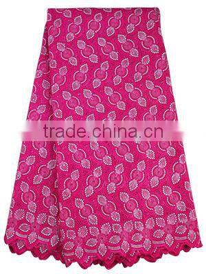 Bestwaytex Factory Price SL02009 Cotton Lace African Swiss Voile Lace Fabric With Stones